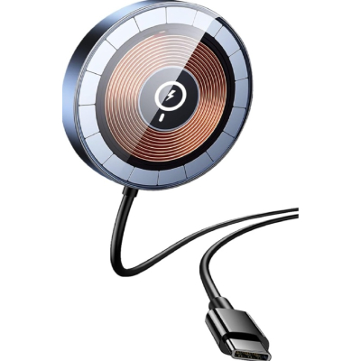 Incarcator wireless magnetic de 20W cu design transparent si LED Andowl Q PD01