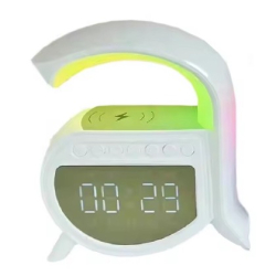 Boxa Bluetooth statie Incarcare wireless 15W Lampa LED RGB 4 in 1 ANDOWL 5A PRO