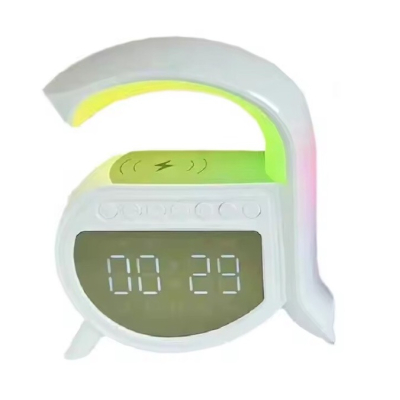 Boxa Bluetooth statie Incarcare wireless 15W Lampa LED RGB 4 in 1 ANDOWL 5A PRO