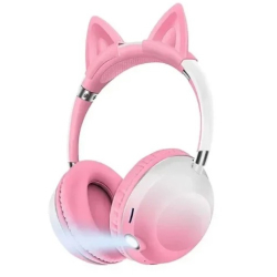 Casti bluetooth cu urechi de pisica si lanterna Andowl Q EM85