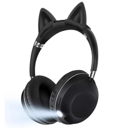 Casti bluetooth cu urechi de pisica si lanterna Andowl Q EM85