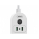 Prelungitor cu 5 prize USB intrerupator si protectie la supratensiune 2 m Andowl Q PX560