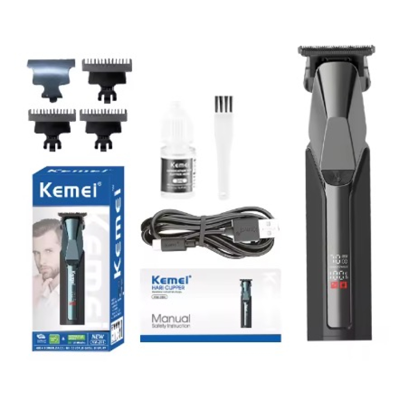 Masina de tuns KEMEI KM 282 cu display digital si incarcare USB