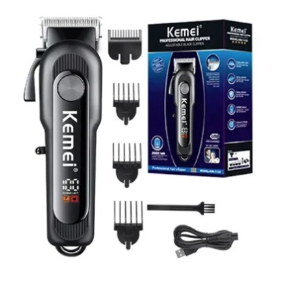 Masina de tuns Kemei KM 1132 cu afisaj digital si accesorii