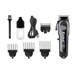 Masina de tuns Kemei KM 1132 cu afisaj digital si accesorii