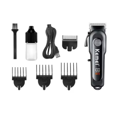 Masina de tuns Kemei KM 1132 cu afisaj digital si accesorii