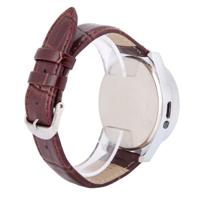 Ceas cu bricheta USB model ZH331 metal piele eco design 2 in 1