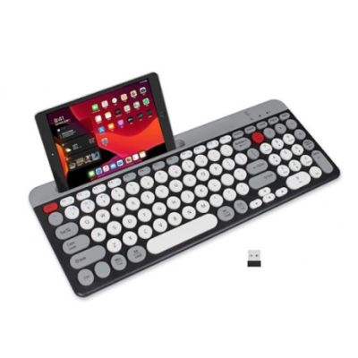 Tastatura wireless QK8066 Bluetooth cu suport tableta/telefon