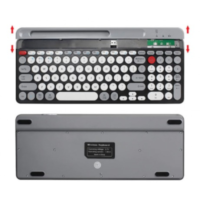 Tastatura wireless QK8066 Bluetooth cu suport tableta/telefon