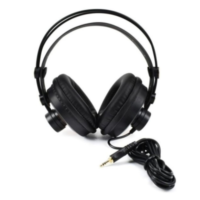 Casti stereo cu fir D68 cu jack 3,5 mm negre