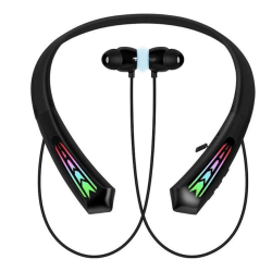 Casti audio Bluetooth sport Q EF19 LED RGB stereo fitness alergare