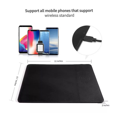 Mouse pad cu incarcare wireless de 10W Andowl Q T138 non slip negru