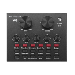 Placa de sunet multifunctionala Q MIC1 bluetooth mixer microfoane 6 Sound Modes +12 Sound Effects Live