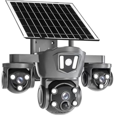 Camera de supraveghere solara multifunctionala cu 3 lentile 4G cu vedere nocturna ALBA