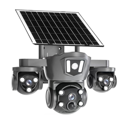 Camera de supraveghere solara multifunctionala cu 3 lentile 4G cu vedere nocturna ALBA