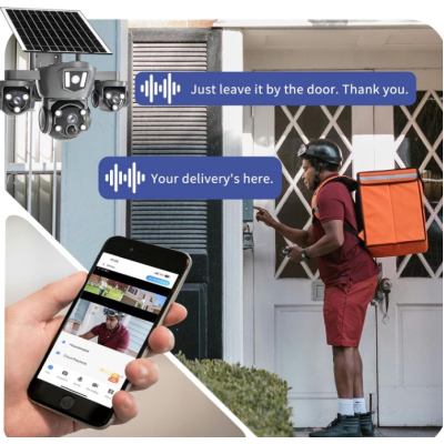 Camera de supraveghere solara multifunctionala cu 3 lentile 4G cu vedere nocturna ALBA