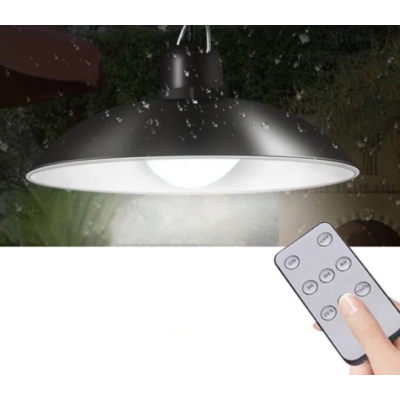 Lampa cu 2 becuri LED si panou solar detasabil telecomanda