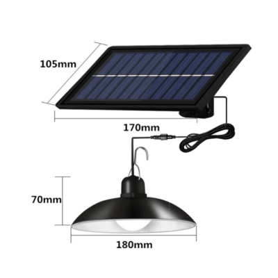 Lampa cu 2 becuri LED si panou solar detasabil telecomanda