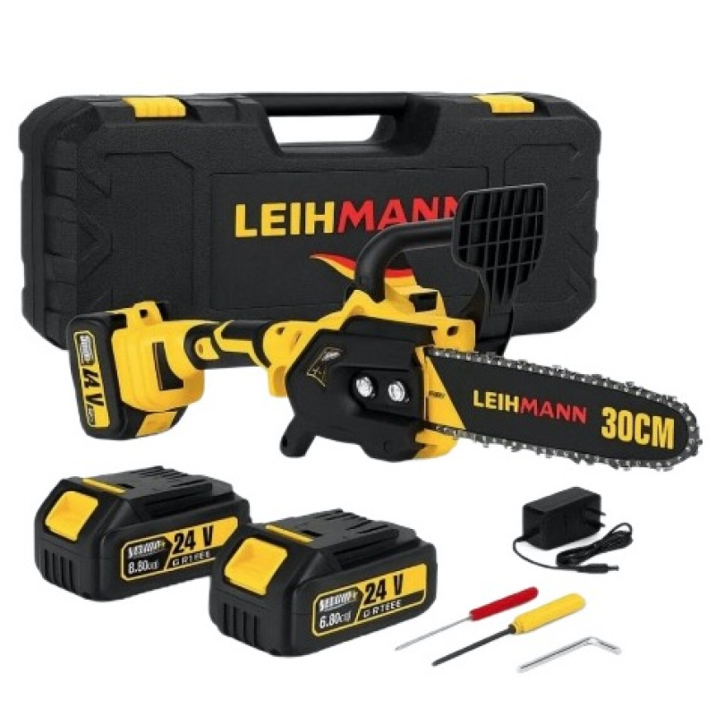 Drujba electrica LEIHMANN cu 2 acumulatori 48V lama 30cm