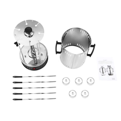 Gratar electric automat cu rotisor constructie din otel inoxidabil