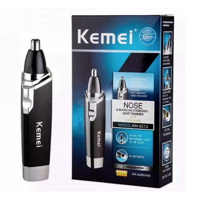 Trimmer de nas si urechi 2 in 1 Kemei KM 6512