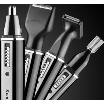 Set trimmer electric 4 in 1 Kemei KM 6630 negru cu 4 capete