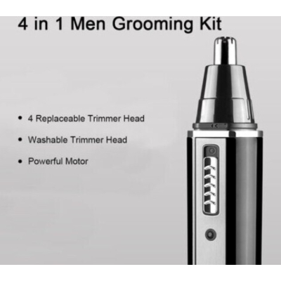 Set trimmer electric 4 in 1 Kemei KM 6630 negru cu 4 capete