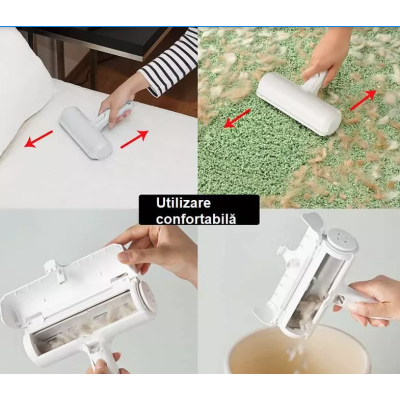 Set 2 Role tip perie pentru indepartarea parului de animale reutilizabila