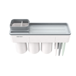 UB Suport Dispenser pasta de dinti cu 3 pahare magnetice 4 periute