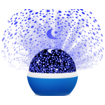 UB Proiector ALBASTRU GLOB 360 Lampa de Veghe cu Proiector Rotativ Stele 