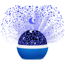 UB Proiector ALBASTRU GLOB 360 Lampa de Veghe cu Proiector Rotativ Stele 