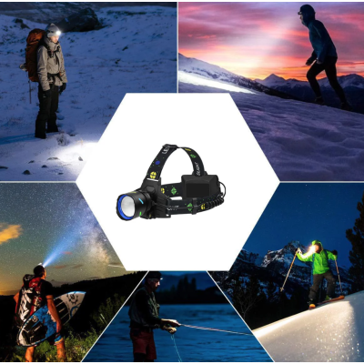 Lanterna de cap cu 4 moduri de iluminare si zoom reglabil CB 8118 3 2