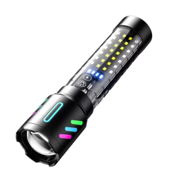 Lanterna Profesionala LED CB 519B cu incarcare type C de 20cm pentru drumetii 500m