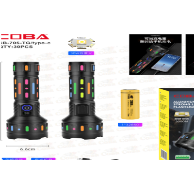 Lanterna de mana CB 705 TG cu led puternic 20cm aluminiu