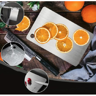 Tocator de bucatarie otel inoxidabil 24 x 15cm argintiu