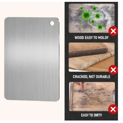 Tocator de bucatarie otel inoxidabil 24 x 15cm argintiu