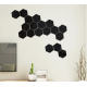 Set 12 oglinzi acrilice autoadezive decorative forma hexagon NEGRE