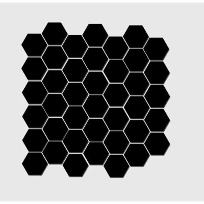 Set 12 oglinzi acrilice autoadezive decorative forma hexagon NEGRE