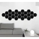 Set 12 oglinzi acrilice autoadezive decorative forma hexagon NEGRE