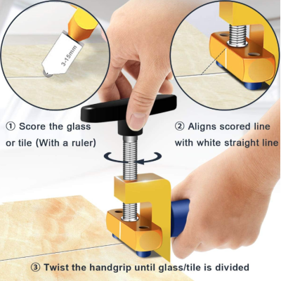 Kit de taiat sticla 2 in 1 de la 3 la 15mm Multicolor
