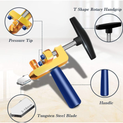 Kit de taiat sticla 2 in 1 de la 3 la 15mm Multicolor