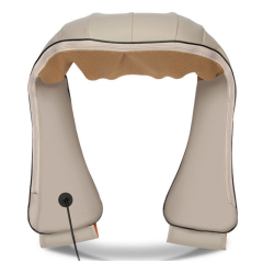 Aparat de masaj cervical miscare de rotatie functie de incalzire 4 trepte de viteza 2 programe adaptor auto Bej