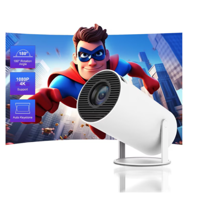 Mini Videoproiector portabil smart 2 in 1 de 4K Ultra HD Doua manete wireless 