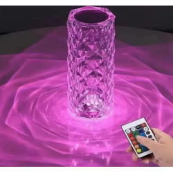 Lampa LED ambientala cu telecomanda pentru birou control prin atingere 16 Moduri Iluminare tip Cristal