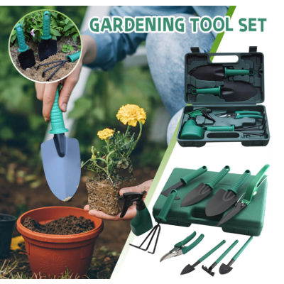 Trusa 10 piese unelte de gradinarit VERDE