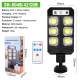 Lampa solara LED 3 moduri iluminare Senzor miscare Telecomanda Negru SH 804B