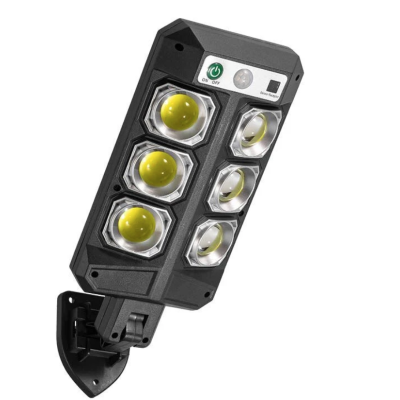 Lampa solara LED 3 moduri iluminare Senzor miscare Telecomanda Negru SH 804B