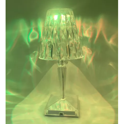 Veioza LED Crystal Touch RGB cu acumulator incarcare USB si telecomanda lumina RGB