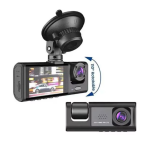 Camera video de bord auto 1080P HD TRIPLA senzor G DVR camera cu unghi de vizualizare de 170 grade