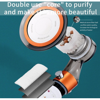 Cap de dus cu presiune ridicata filtru pietre